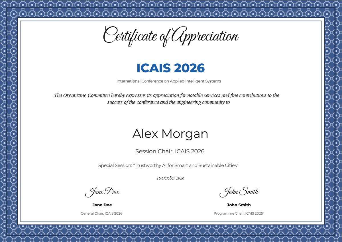 Conference certificate of appreciation template preview